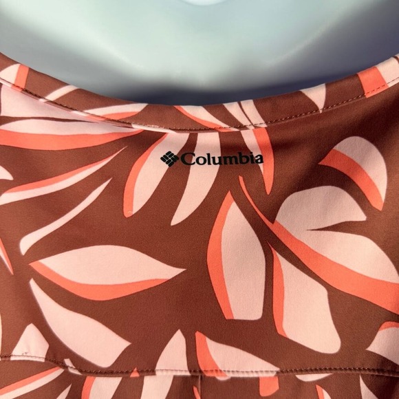 Columbia Dress Womens 3X Mauve Floral Chill River UPF 50 Omni Wick Shade Freeze - Picture 6 of 10